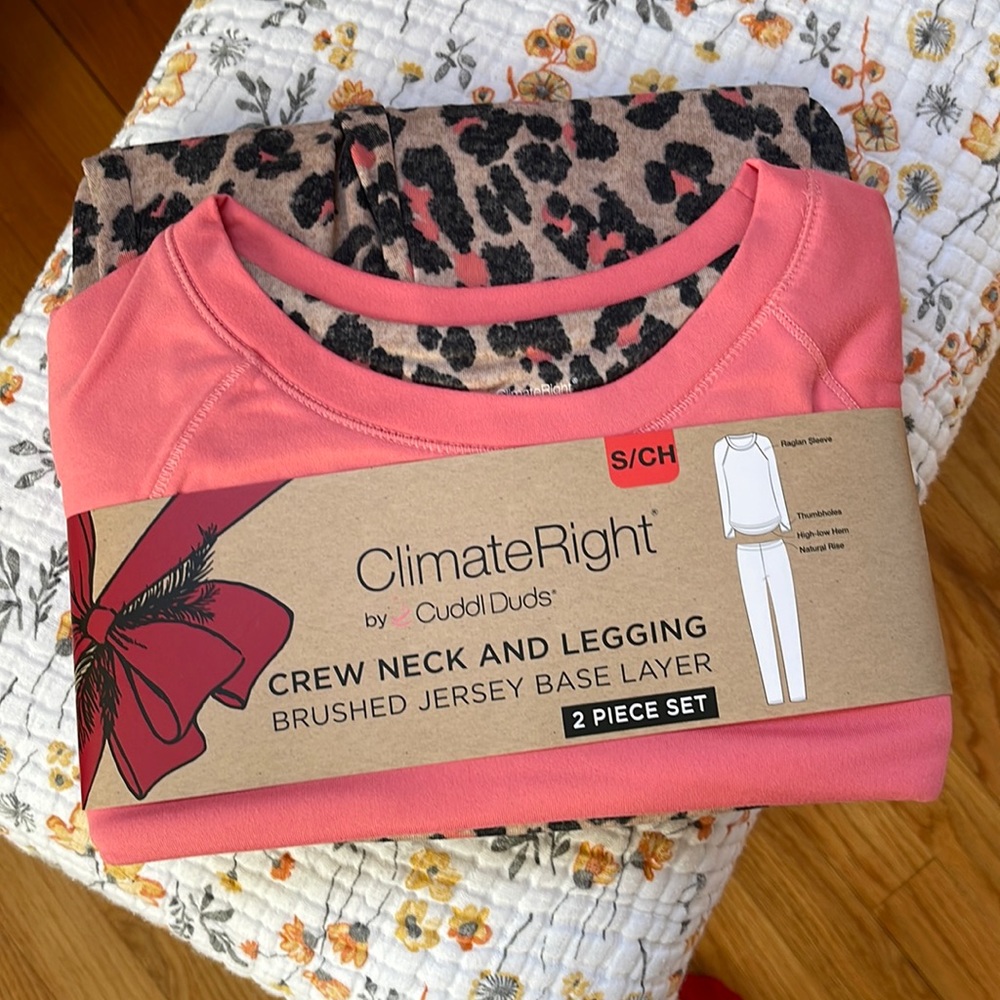 Pink leopard pajama set